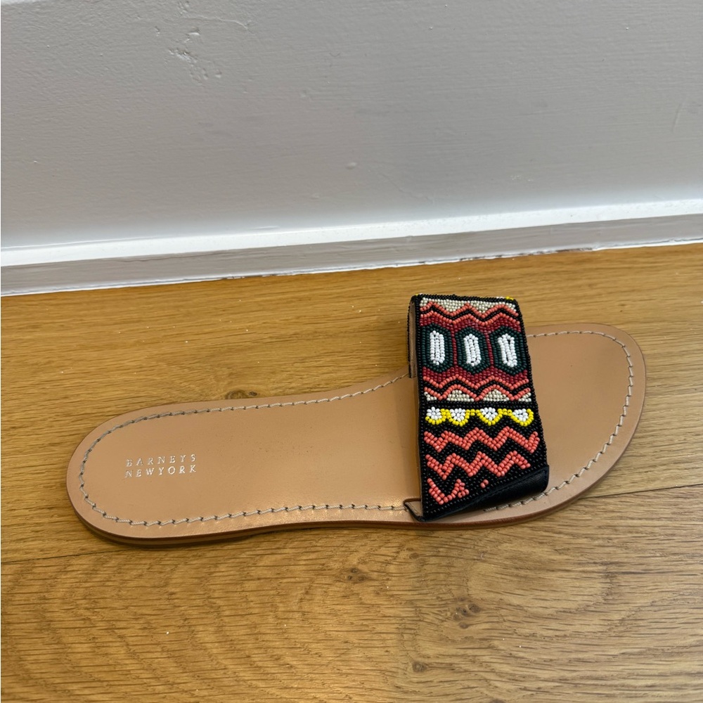 Barneys New York Beaded Slide Sandals – Size 40 (US 9.5/10)
